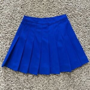 Vintage Dehen Royal Blue Cheer Skirt • Pleated 90s Athletic Style • Made in USA